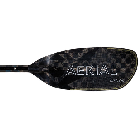 Aqua-Bound Aerial Minor Carbon Versa-Lok Straight Shaft 4-Piece Kayak Paddle right blade frontside