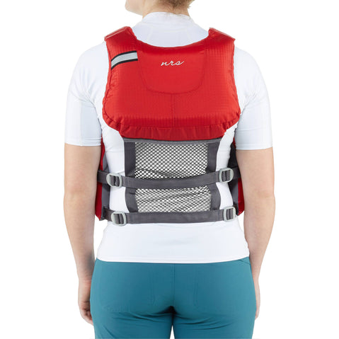 NRS Clearwater Kayak Lifejacket (PFD) in Red model back