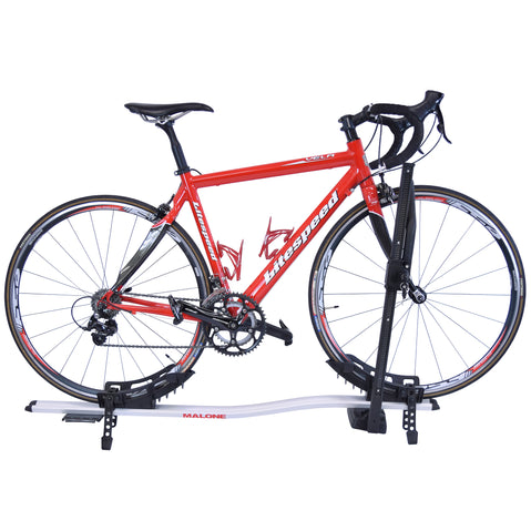 Malone Pilot TC/ST Tray Style Bike Roof Rack attached with bike side