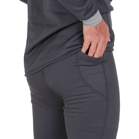 NRS Men's Expedition Weight Pants in Dark Shadow model pocket