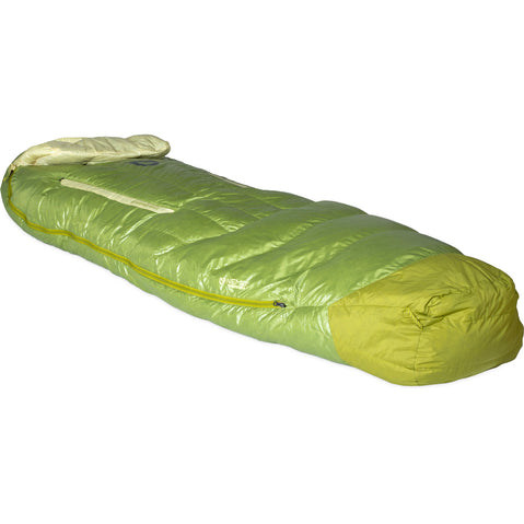 Nemo Equipment Women's Disco 15-Degree Endless Promise Down Sleeping Bag in Birch Bud foot