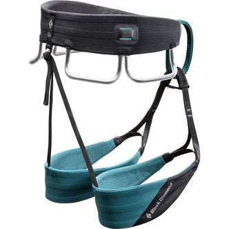 Black Diamond Women's Zone Rock Climbing Harness (Closeout) in Dark Caspian side
