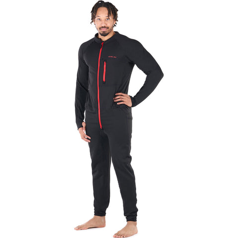 Level Six Men's Vulcan Dry Suit Liner in Black model left view