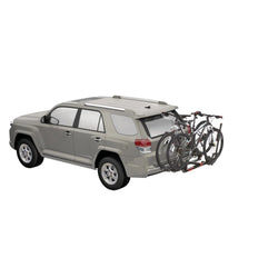 Yakima HoldUp Two Bike Hitch Rack with bikes loaded back