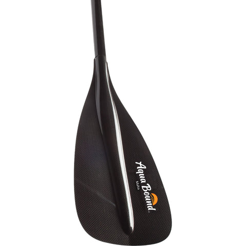 Aqua Bound Malta 1-Piece Carbon Stand-Up Paddle blade angle