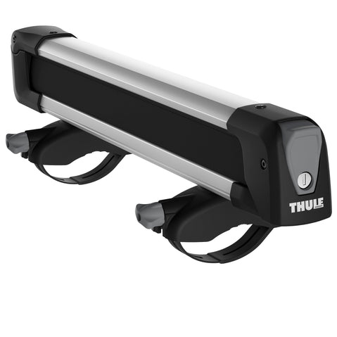 Thule SnowPack Ski/Snowboard Roof Rack in Aluminum angle