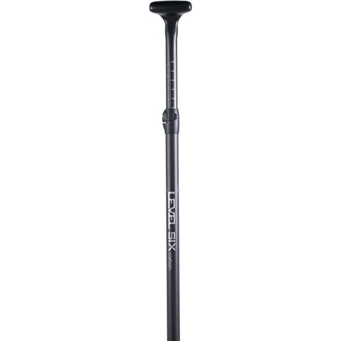 Level 6 1-Piece Carbon SUP Paddle with Teardrop Blade in Matte Silver handle
