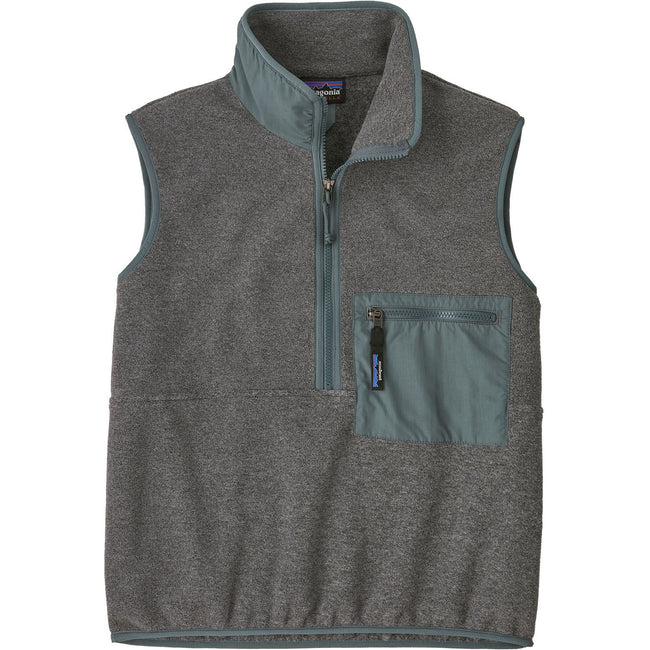 Patagonia Women's Synchilla Vest in Nickel/Noveau Green angle