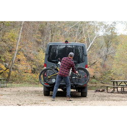 Kuat Transfer V2 3-Bike Hitch Rack in Black lifestyle