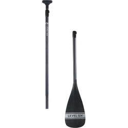 Level Six Eleven Six Carbon Inflatable SUP Board Package in Pine Forest paddle