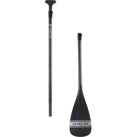 Level Six Eleven Six Carbon Inflatable SUP Board Package in Pine Forest paddle