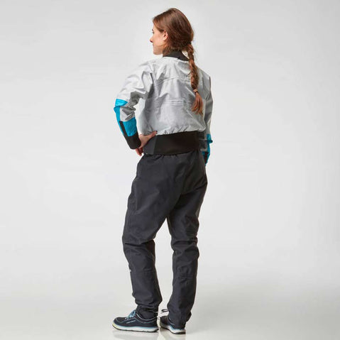 NRS Women's Stratos Semi-Dry Paddling Jacket quarry model back