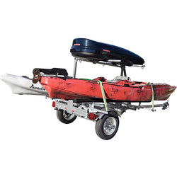Malone MicroSport LowBed 2 Boat Trailer with 2nd Tier with kayak loaded right