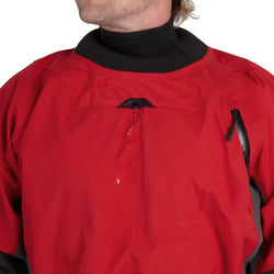 NRS Men's Pivot Drysuit in Red neck drain