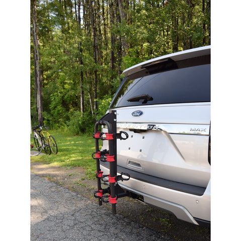 Malone Runway Max 4 Bike Hitch Rack with arm folded