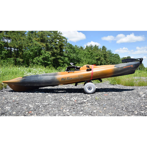 Malone Traverse HD-S Balloon Wheel Kayak/Canoe Cart with kayak loaded side view