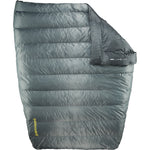 Therm-A-Rest Vela 20 Degree Double Wide Down Quilt in Storm angle