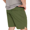 NRS Men's Eddyline Board Shorts in Bronze Green model back pocket