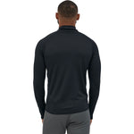 Patagonia Men's Capilene Mid Weight Zip Neck Shirt in Black back