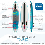 Hala Straight Up Tour EX Inflatable Stand-Up Paddle Board (SUP) details