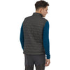 Patagonia Men's Nano Puff Vest in Forge Grey model back view