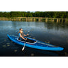 Advanced Elements AirVolution Inflatable Kayak in Blue/Gray in use right view