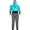 NRS Women's Navigator GORE-TEX Pro Semi-Dry Suit in Aqua front