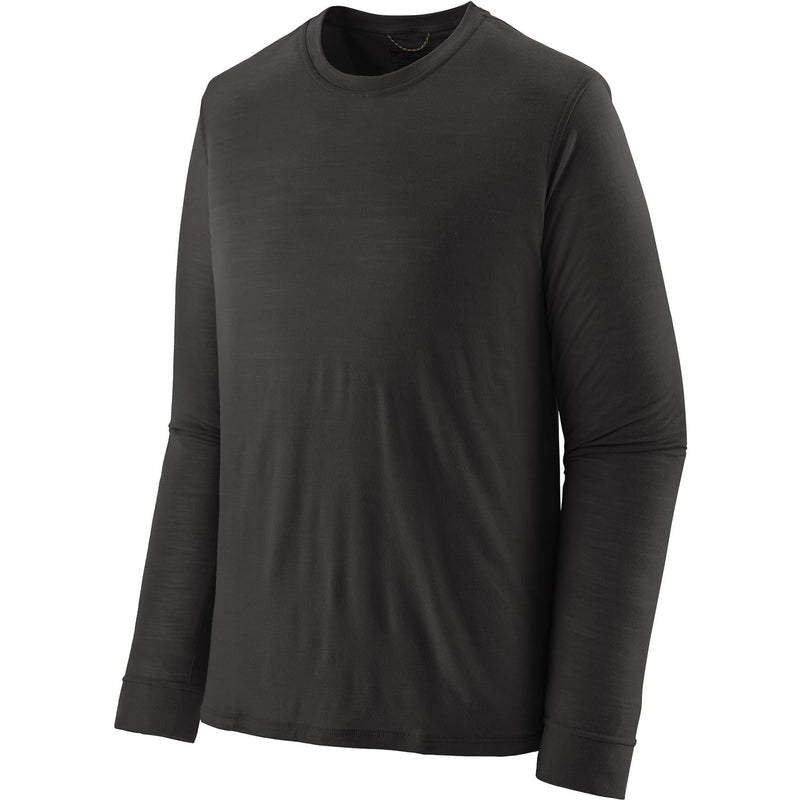 Patagonia Men's Capilene Cool Merino Long Sleeve Shirt in Black front
