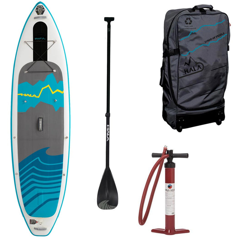 Hala Straight Up Tour EX Inflatable Stand-Up Paddle Board (SUP) package components