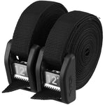 NRS Buckle Bumper Tie Down Strap 2 Pack in Stealth Black 12ft
