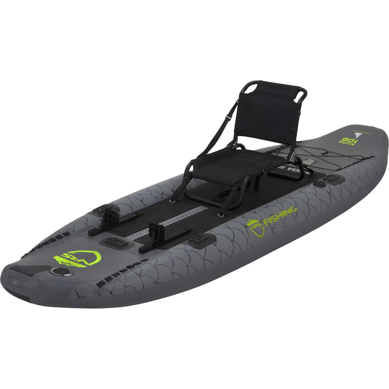 NRS Kuda 10.6 Inflatable Fishing Sit-On-Top Kayak in Gray angle