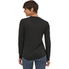 Patagonia Women's Capilene Cool Merino Long Sleeve Shirt in Black model back