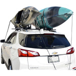 Malone Folding J-Cradle Kayak Carrier 2-Pack with kayaks loaded