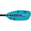 Aqua-Bound Aerial Major Fiberglass Versa-Lok Bent Shaft 4-Piece Kayak Paddle in Blue right blade frontside