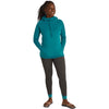 NRS Women's Expedition Weight Hoodie in Glacier model front