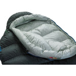 Therm-A-Rest Hyperion 32 Degree Down Sleeping Bag in Black Forest open