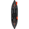 NRS Pike Inflatable Fishing Kayak Pro Package in Pro Gray top view