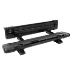 Kuat Switch 6 Ski/Snowboard Roof Rack in Black folded up and down