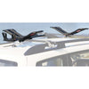 Malone SeaWing Kayak Carrier with Stinger Load Assist Combo installed on a car side view