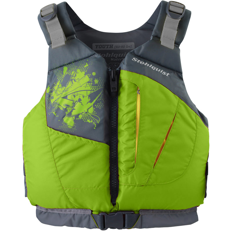 Stohlquist Escape Youth Lifejacket (PFD) in Lime front