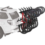 Yakima HangTight 6 Bike Vertical Hitch Rack with bikes loaded