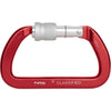 NRS Master-D NFPA Screw Lock Carabiner in Red closed