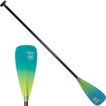 Werner Zen 85 Adjustable Fiberglass Stand-Up Paddle in Gradient Caribbean angle