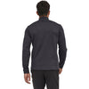 Patagonia Men's R1 Daily Zip Neck Shirt in Ink Black/Black X-Dye model back