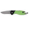 NRS Green Kayak Rescue Knife open