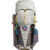 Big Agnes Parkview 63L Backpack in Fog front with gear