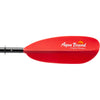 Aqua-Bound Sting Ray Fiberglass 4-Piece Kayak Paddle in Sunset Red right blade