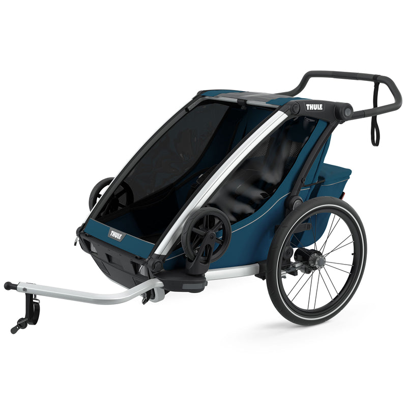 Thule Chariot Cross 2 Multisport  Stroller/Trailer in Majolica Blue angle view