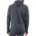 NRS Men's H2Core Expedition Weight Hoodie in Dark Shadow model back