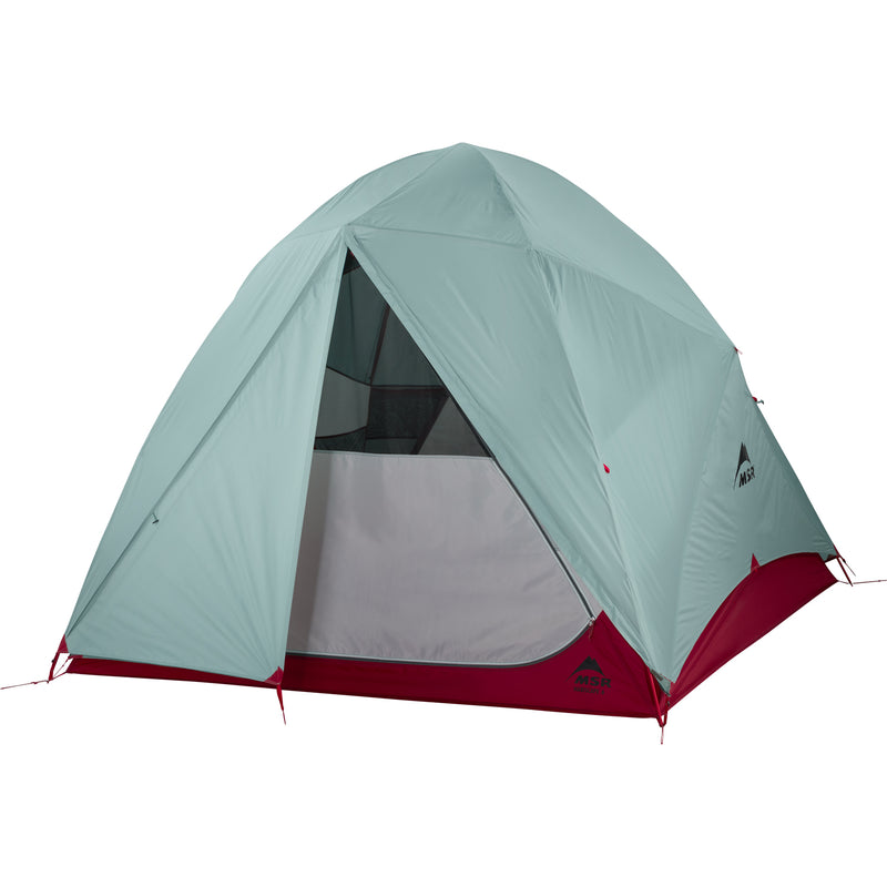 MSR Habiscape 6 Person Camping Tent fly door open